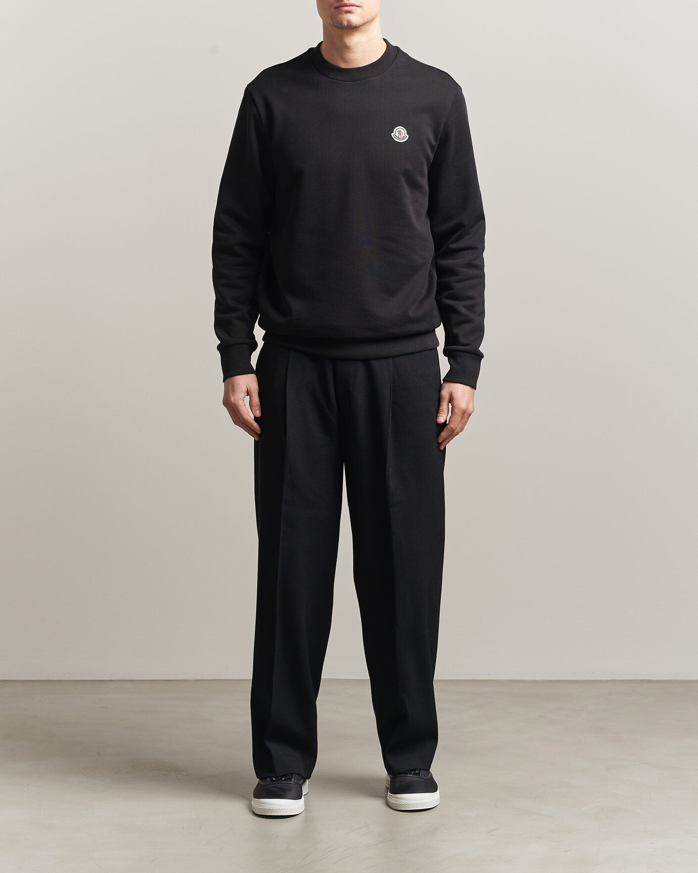 Homme | Pulls Et Tricots | Moncler | Logo Sweatshirt Black