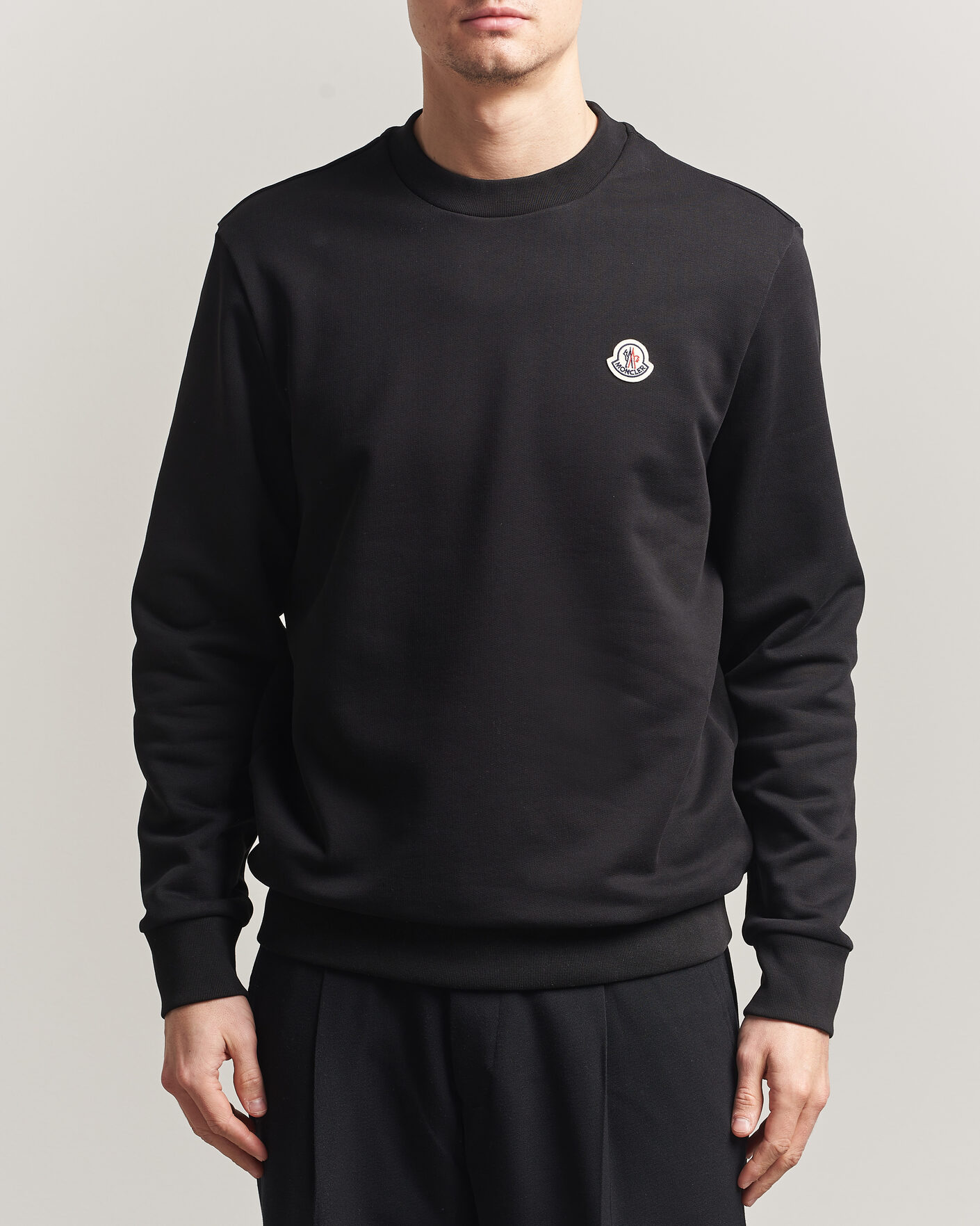 Homme | Pulls Et Tricots | Moncler | Logo Sweatshirt Black