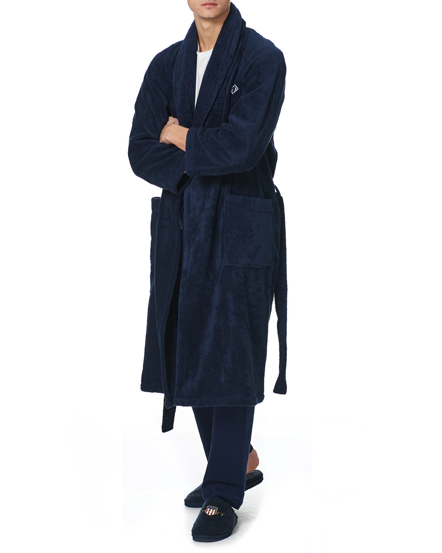 Homme | Peignoirs Et Pyjamas | Ralph Lauren Home | Langdon Shawl Collar Bathrobe Midnight