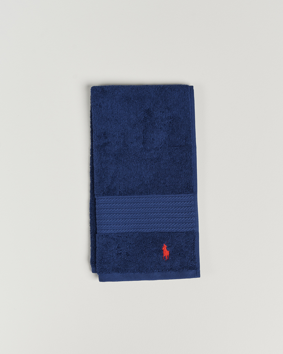 Homme | Ralph Lauren Home Polo Player Guest Towel 40x75 Marine | Ralph Lauren Home | Polo Player Guest Towel 40x75 Marine