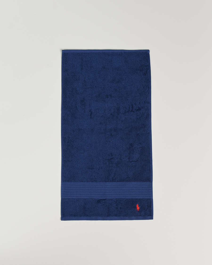 Homme | Ralph Lauren Home Polo Player Guest Towel 40x75 Marine | Ralph Lauren Home | Polo Player Guest Towel 40x75 Marine