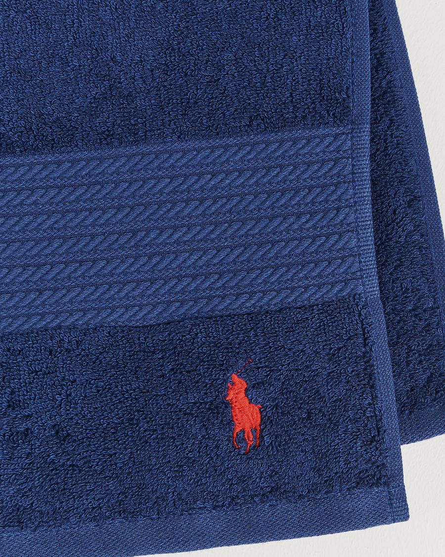 Homme | Ralph Lauren Home Polo Player Guest Towel 40x75 Marine | Ralph Lauren Home | Polo Player Guest Towel 40x75 Marine