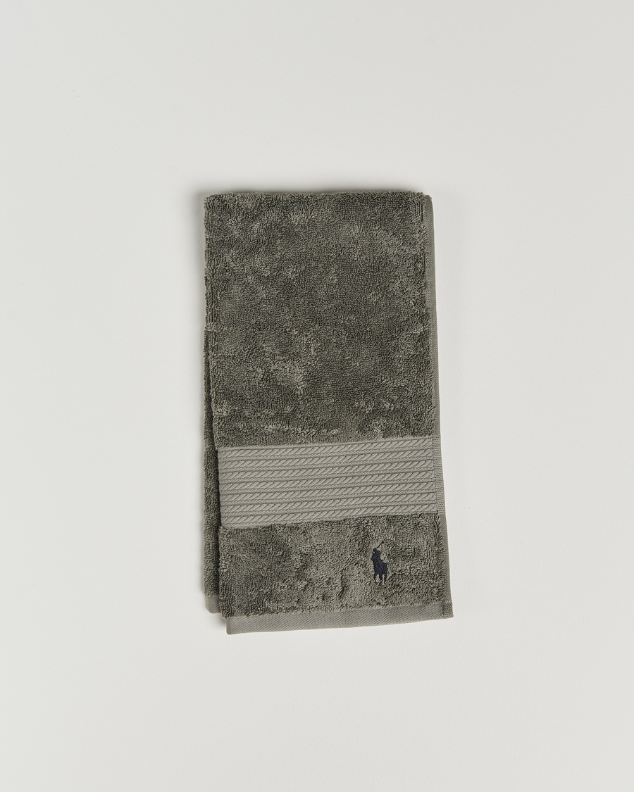 Homme | Ralph Lauren Home Polo Player Guest Towel 40x75 Pebble | Ralph Lauren Home | Polo Player Guest Towel 40x75 Pebble