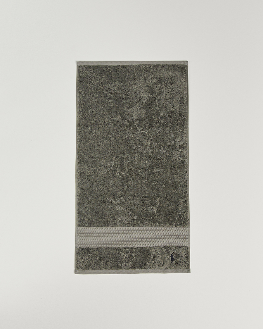 Homme | Ralph Lauren Home Polo Player Guest Towel 40x75 Pebble | Ralph Lauren Home | Polo Player Guest Towel 40x75 Pebble