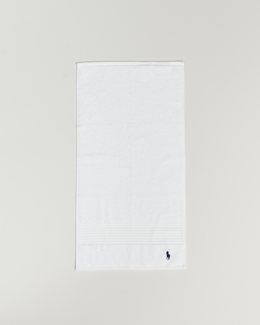 Homme | Ralph Lauren Home Polo Player Guest Towel 40x75 White | Ralph Lauren Home | Polo Player Guest Towel 40x75 White