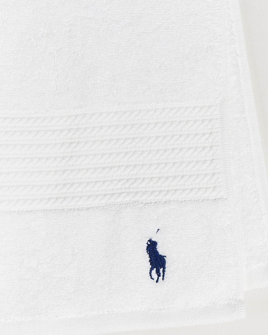Homme | Ralph Lauren Home Polo Player Guest Towel 40x75 White | Ralph Lauren Home | Polo Player Guest Towel 40x75 White
