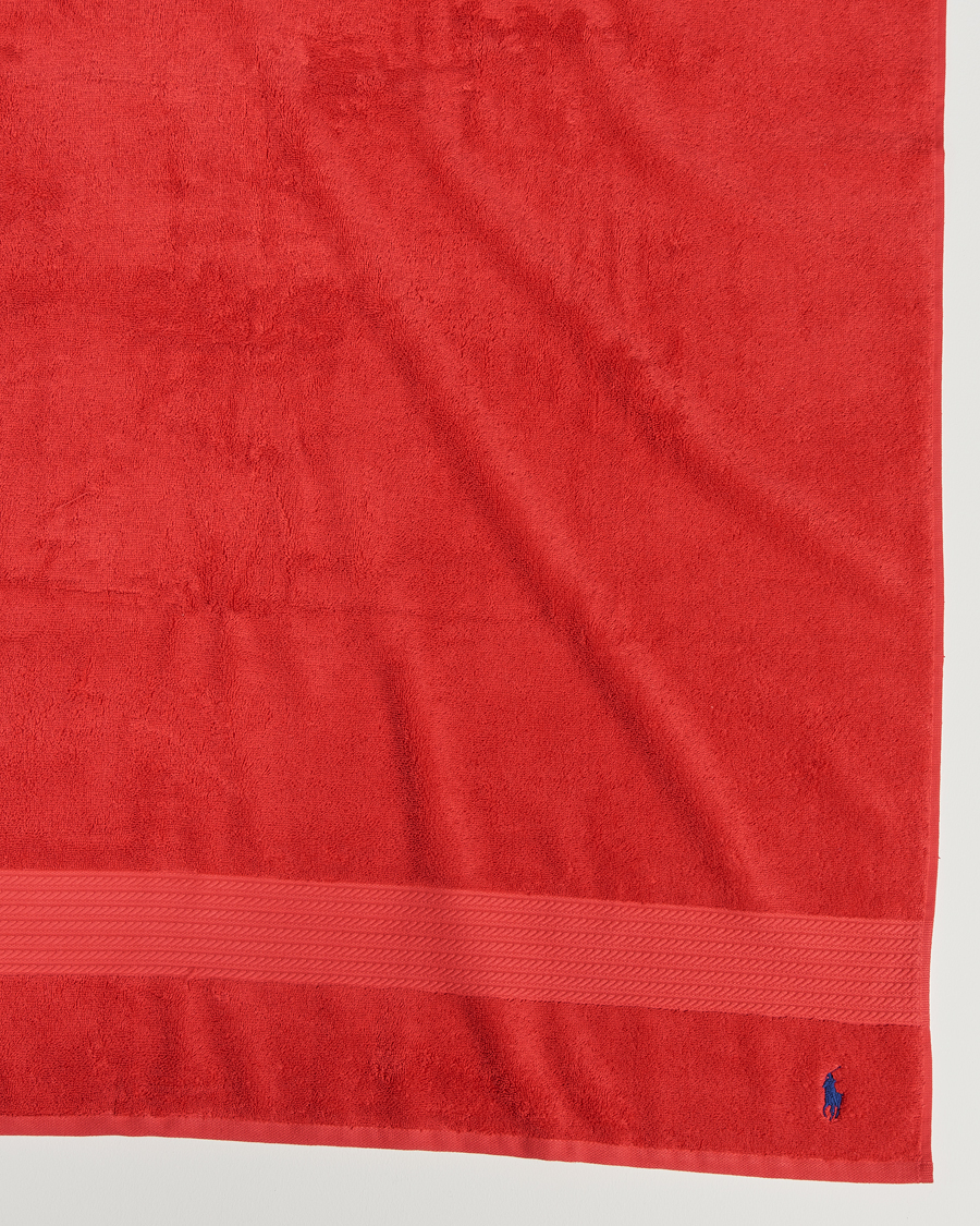 Homme |  | Ralph Lauren Home | Polo Player Shower Towel 75x140 Red Rose