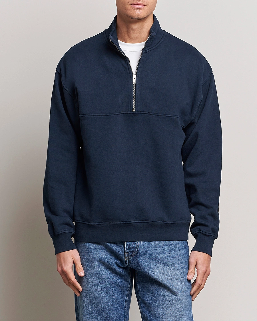 Homme |  | Colorful Standard | Classic Organic Half-Zip Navy Blue
