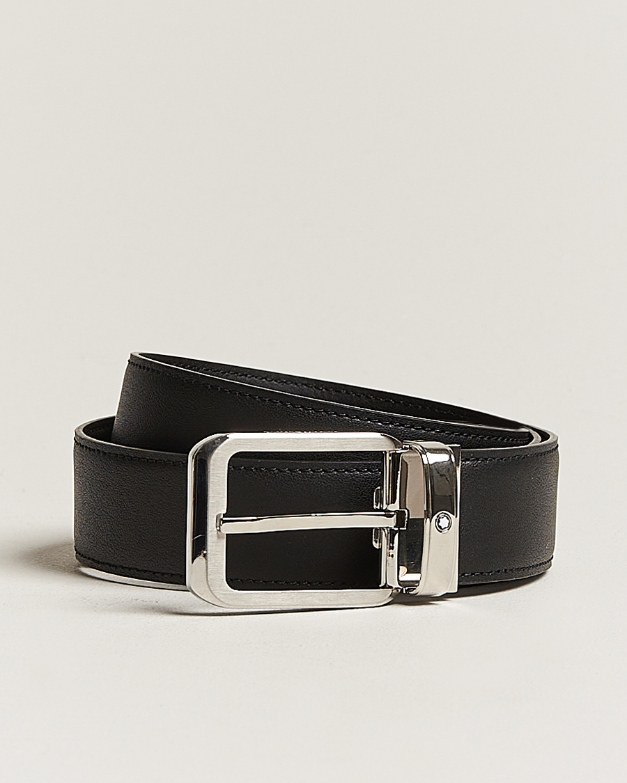 Homme | Montblanc Black 35 mm Leather belt Black | Montblanc | Black 35 mm Leather belt Black