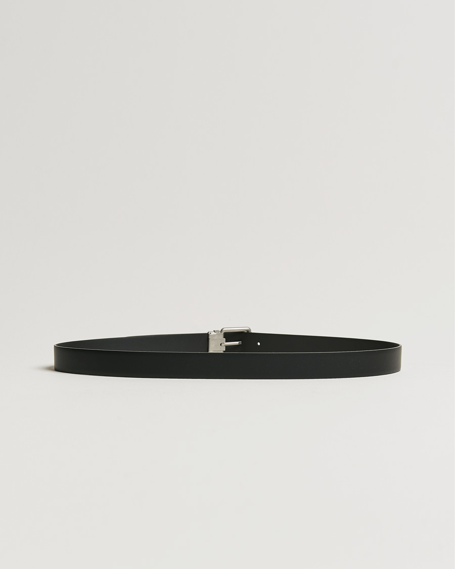 Homme |  | Montblanc | Rounded Square Palladium Pin Buckle 30mm Belt Black