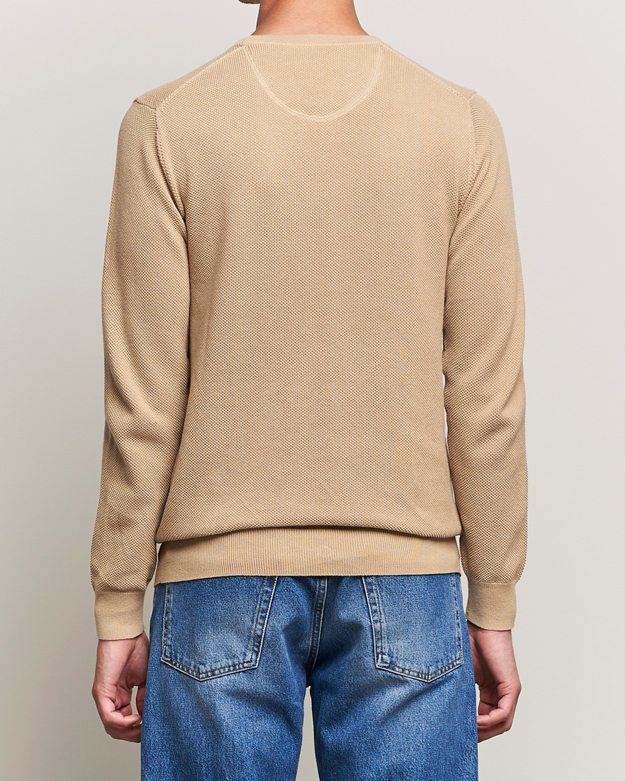 Homme | Pulls Et Tricots | GANT | Cotton Pique Crew Neck Pullover Dark Khaki