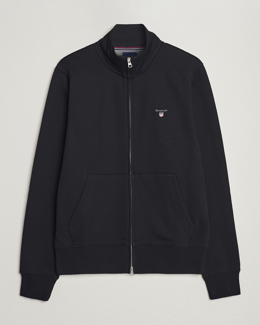 Homme | Pulls Et Tricots | GANT | Original Shield Logo Full-Zip Sweater Black