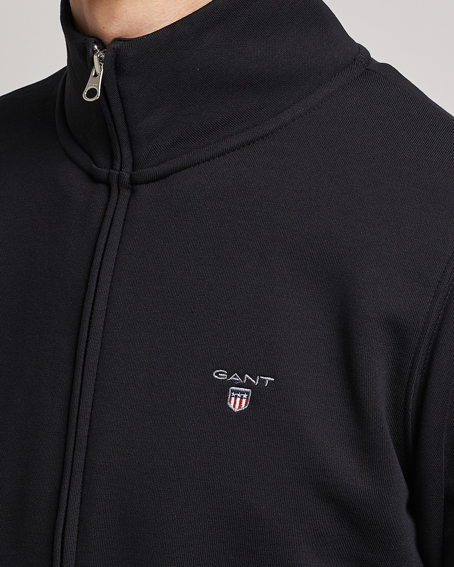 Homme | Pulls Et Tricots | GANT | Original Shield Logo Full-Zip Sweater Black