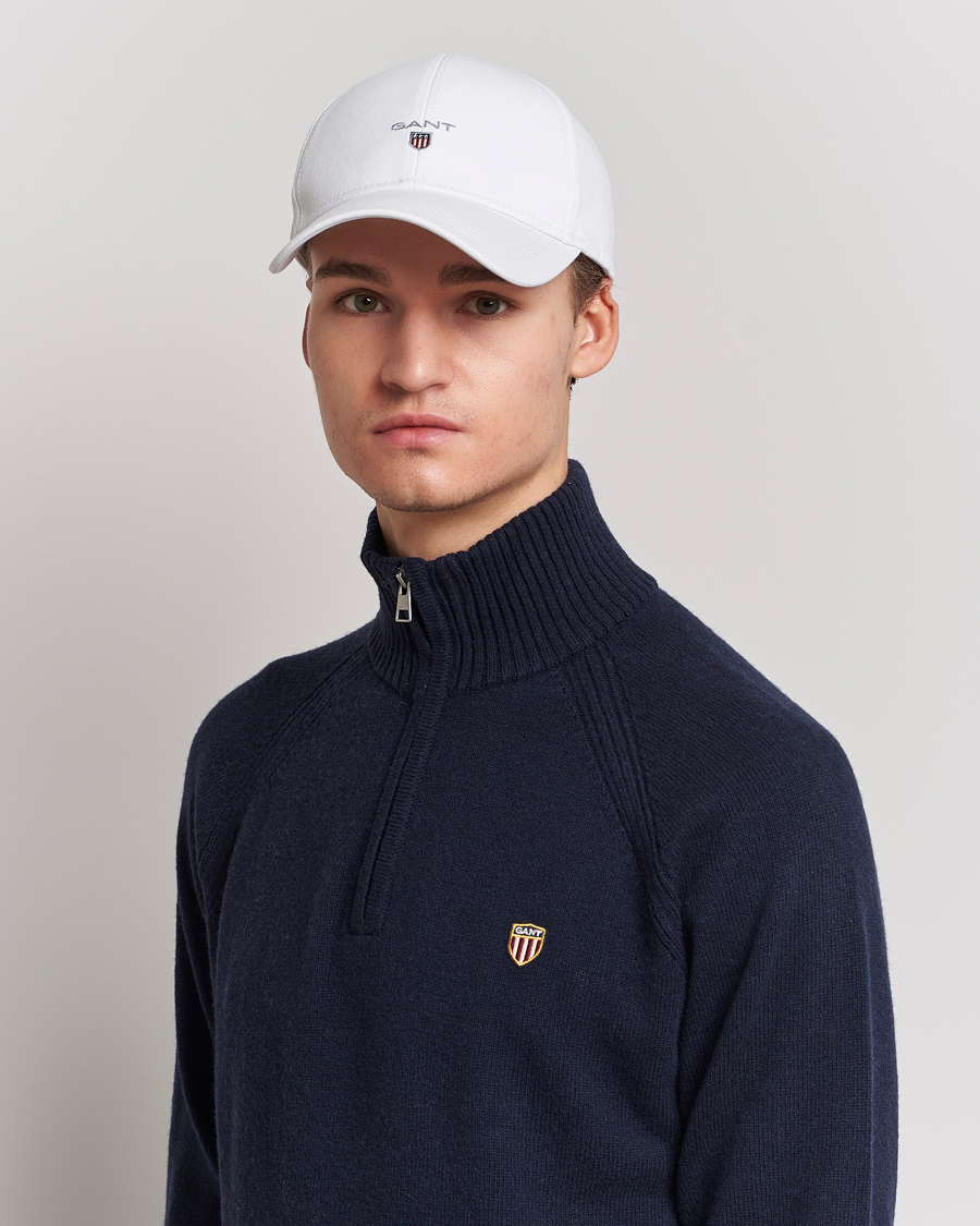 Homme | GANT High Cotton Twill Cap White | GANT | High Cotton Twill Cap White
