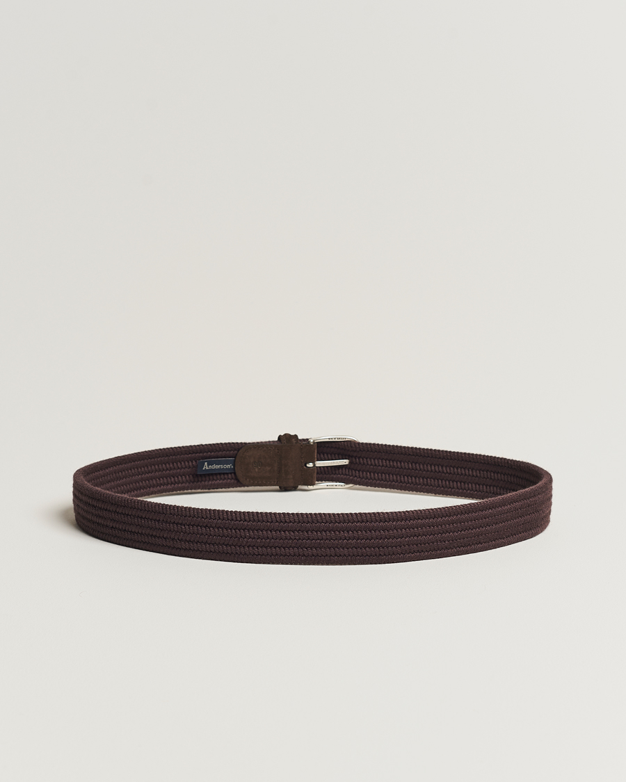 Homme | Ceintures | Anderson's | Braided Wool Belt Brown