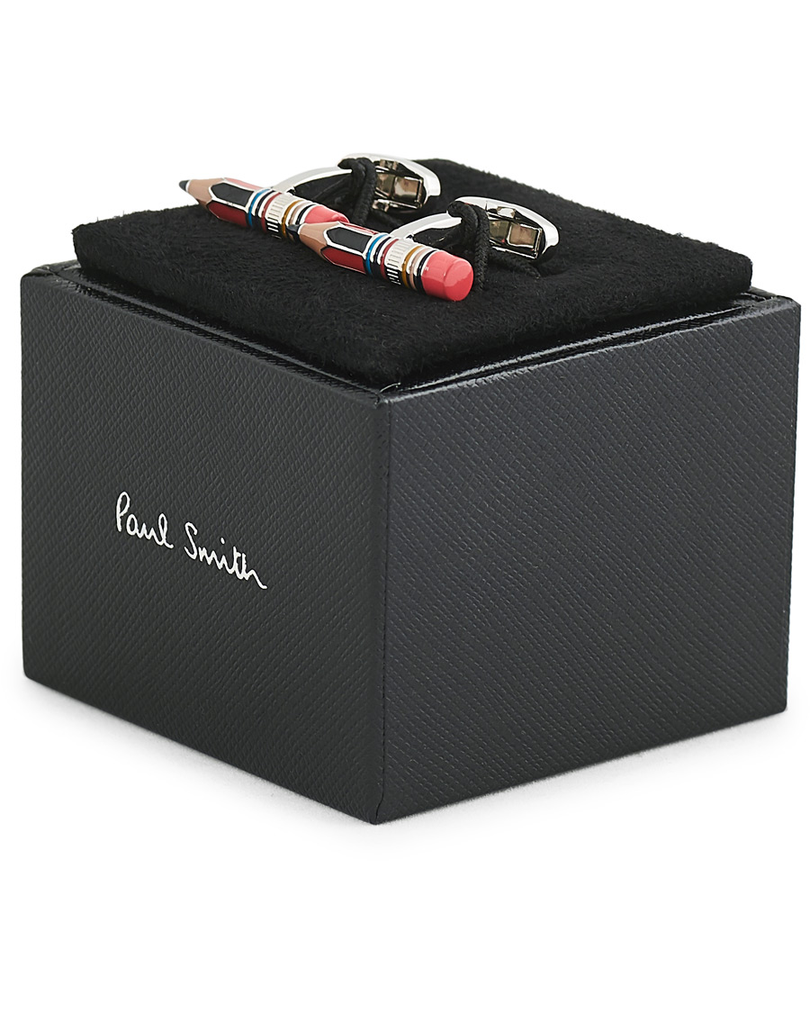 Homme | Paul Smith Pencil Cufflink Silver Stripe | Paul Smith | Pencil Cufflink Silver Stripe