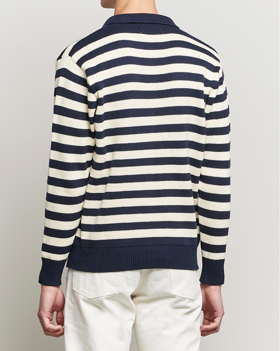 Homme | Pulls Et Tricots | Peregrine | Richmond Knitted Rugby Shirt Navy/White
