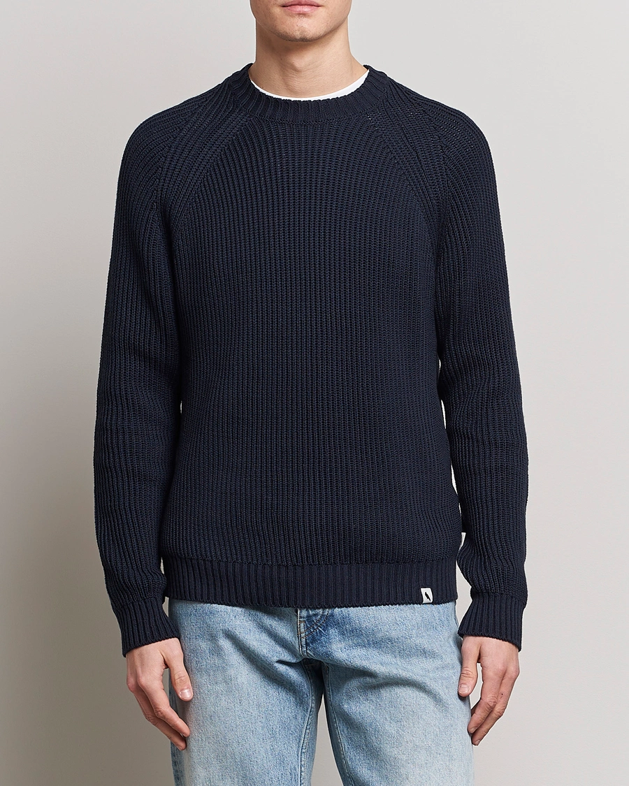 Homme | Pulls Tricotés | Peregrine | Harry Organic Cotton Sweater Navy