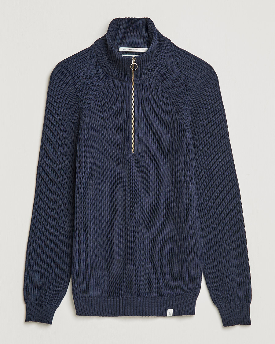 Homme | Pulls Et Tricots | Peregrine | Felix Quarter Zip Jumper Navy