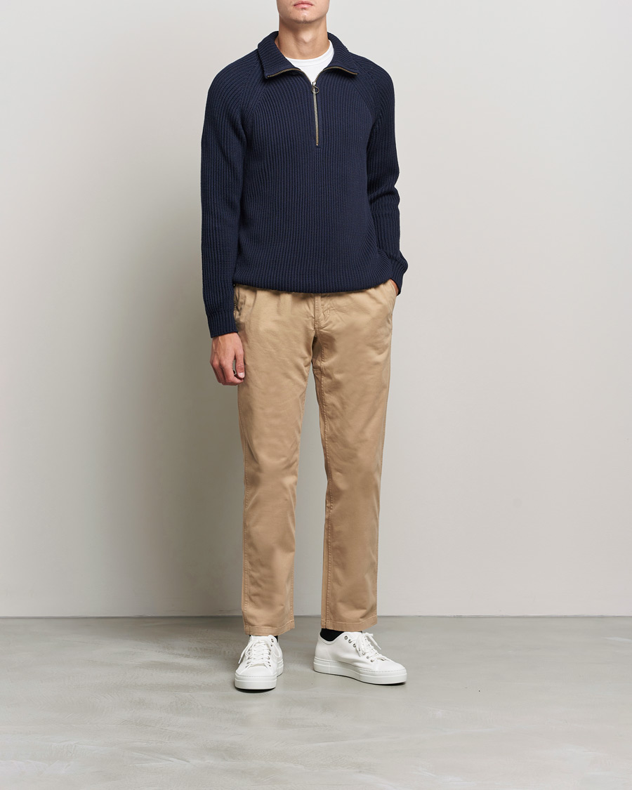 Homme | Pulls Et Tricots | Peregrine | Felix Quarter Zip Jumper Navy