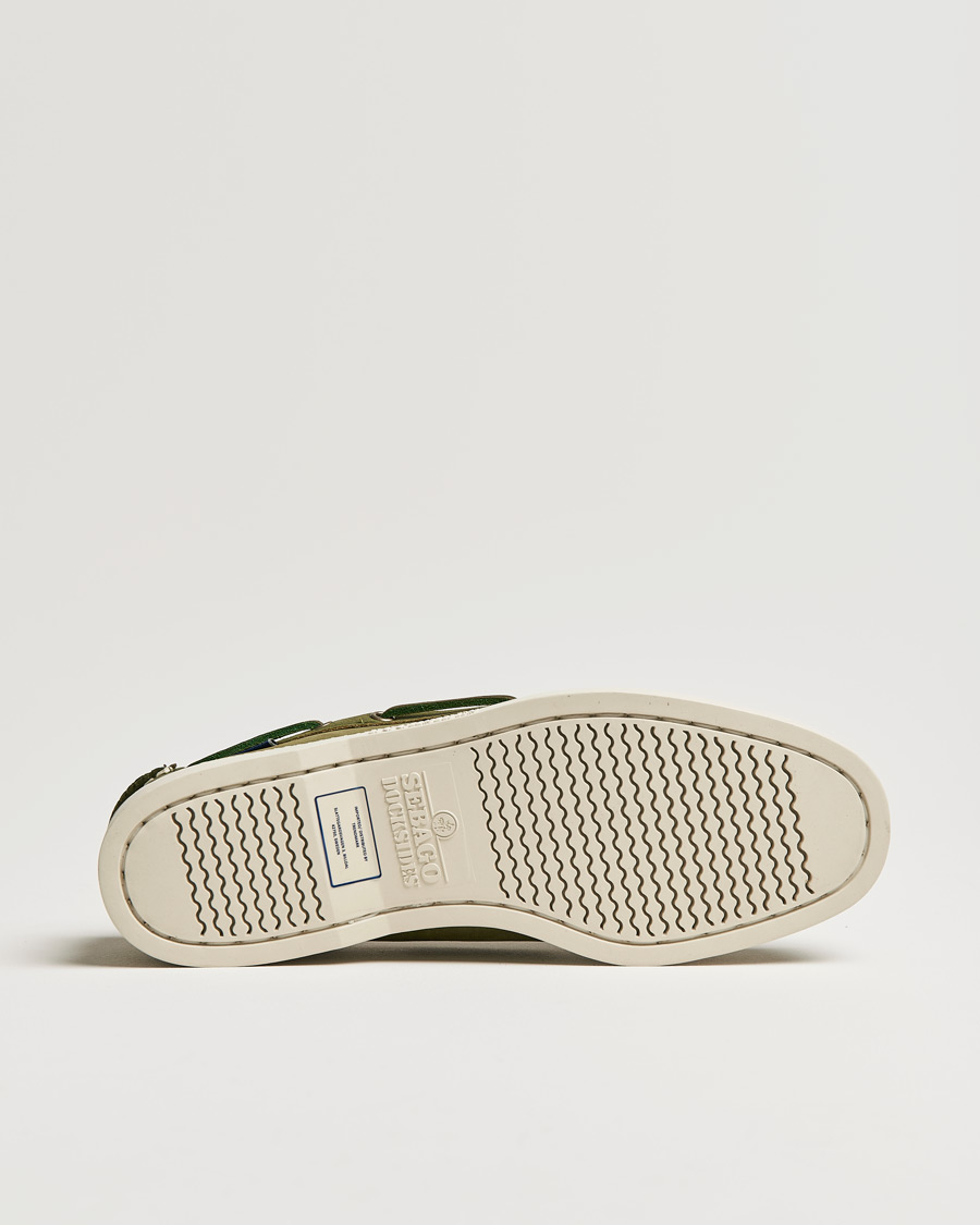 Homme | Sebago Docksides Nubuck Boat Shoe Green Military | Sebago | Docksides Nubuck Boat Shoe Green Military