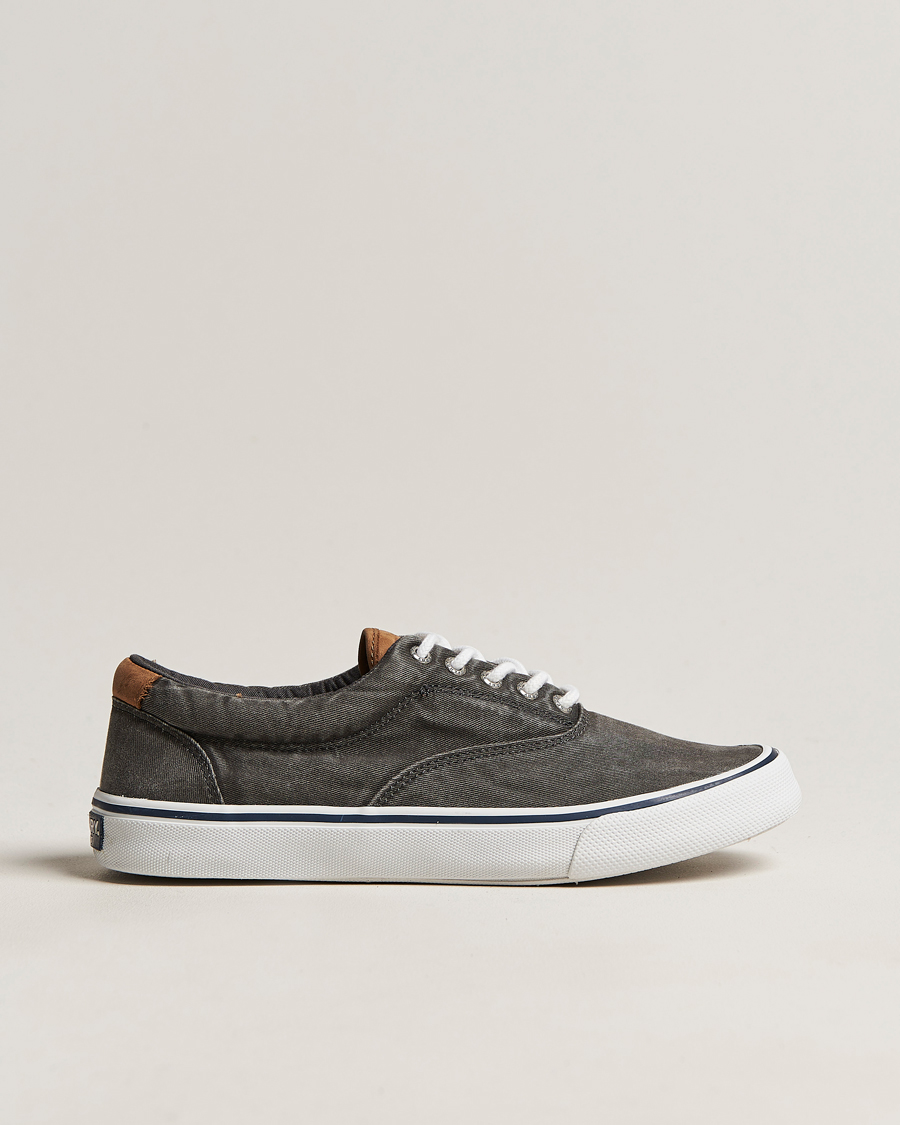 Homme | Sperry Striper II Canvas Sneaker Whased Black | Sperry | Striper II Canvas Sneaker Whased Black