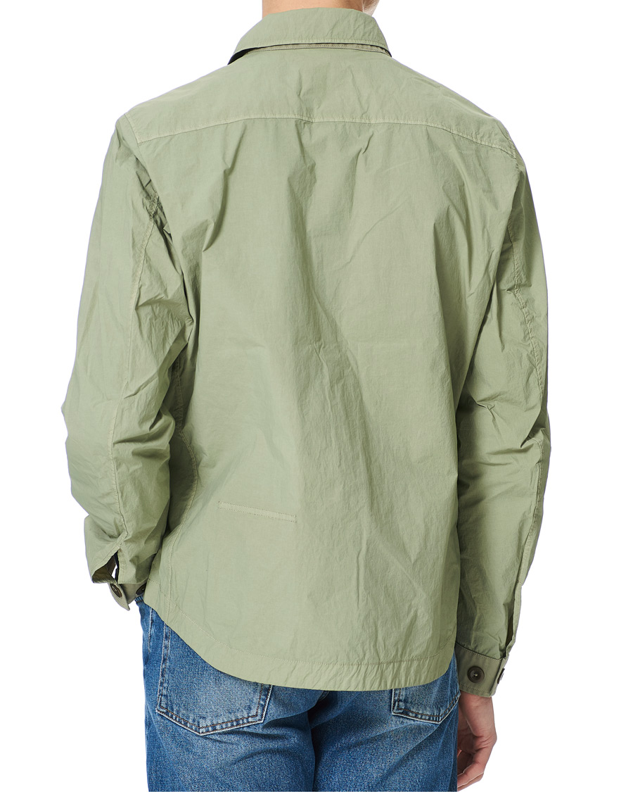 Homme | Manteaux Et Vestes | Ten c | Garment Dyed Nylon Shirt Jacket Light Green