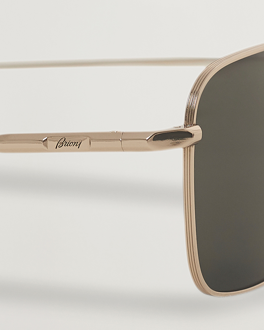 Homme | Brioni BR0101S Sunglasses Gold/Grey | Brioni | BR0101S Sunglasses Gold/Grey