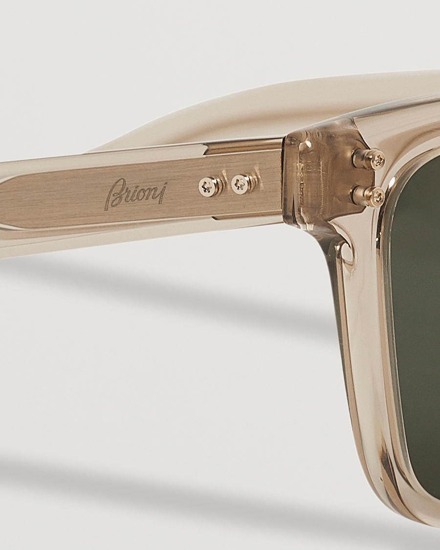 Homme | Brioni BR0099S Sunglasses Beige/Green | Brioni | BR0099S Sunglasses Beige/Green