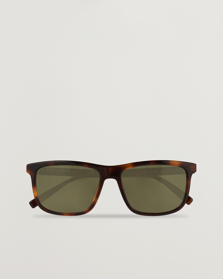 Homme | Saint Laurent SL 501 Sunglasses Havana/Green | Saint Laurent | SL 501 Sunglasses Havana/Green