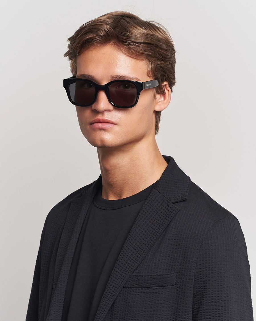 Homme | Gucci GG1135S Sunglasses Black/Grey | Gucci | GG1135S Sunglasses Black/Grey
