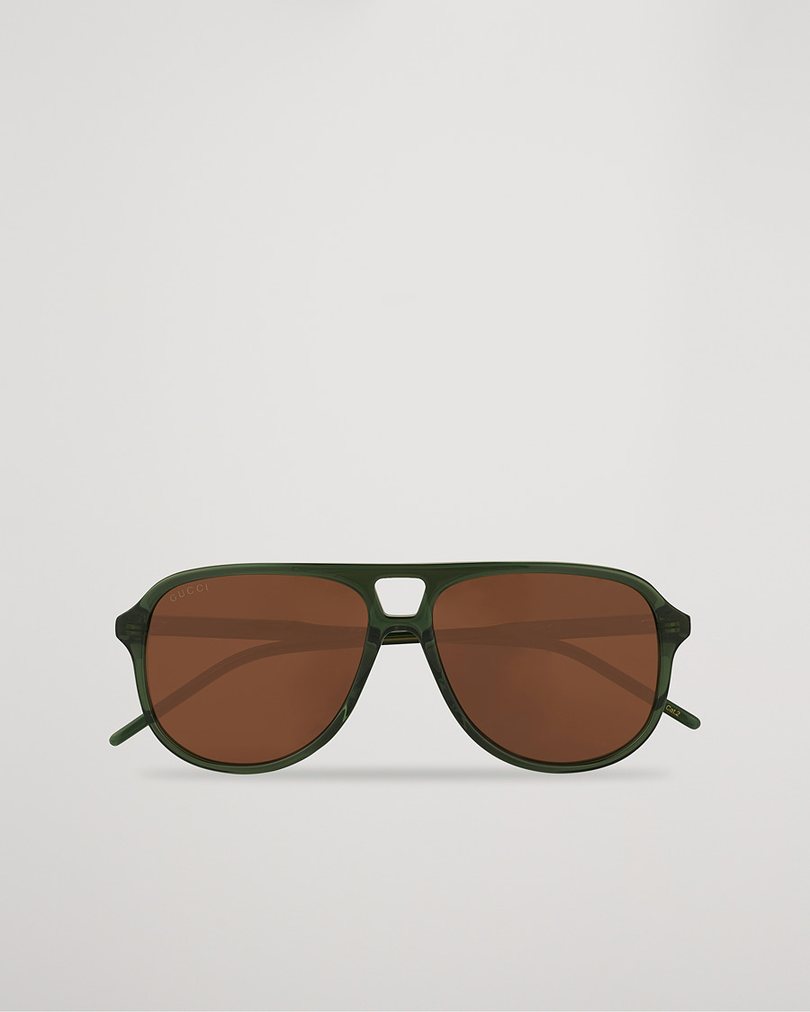 Homme | Gucci GG1156S Sunglasses Green/Brown | Gucci | GG1156S Sunglasses Green/Brown