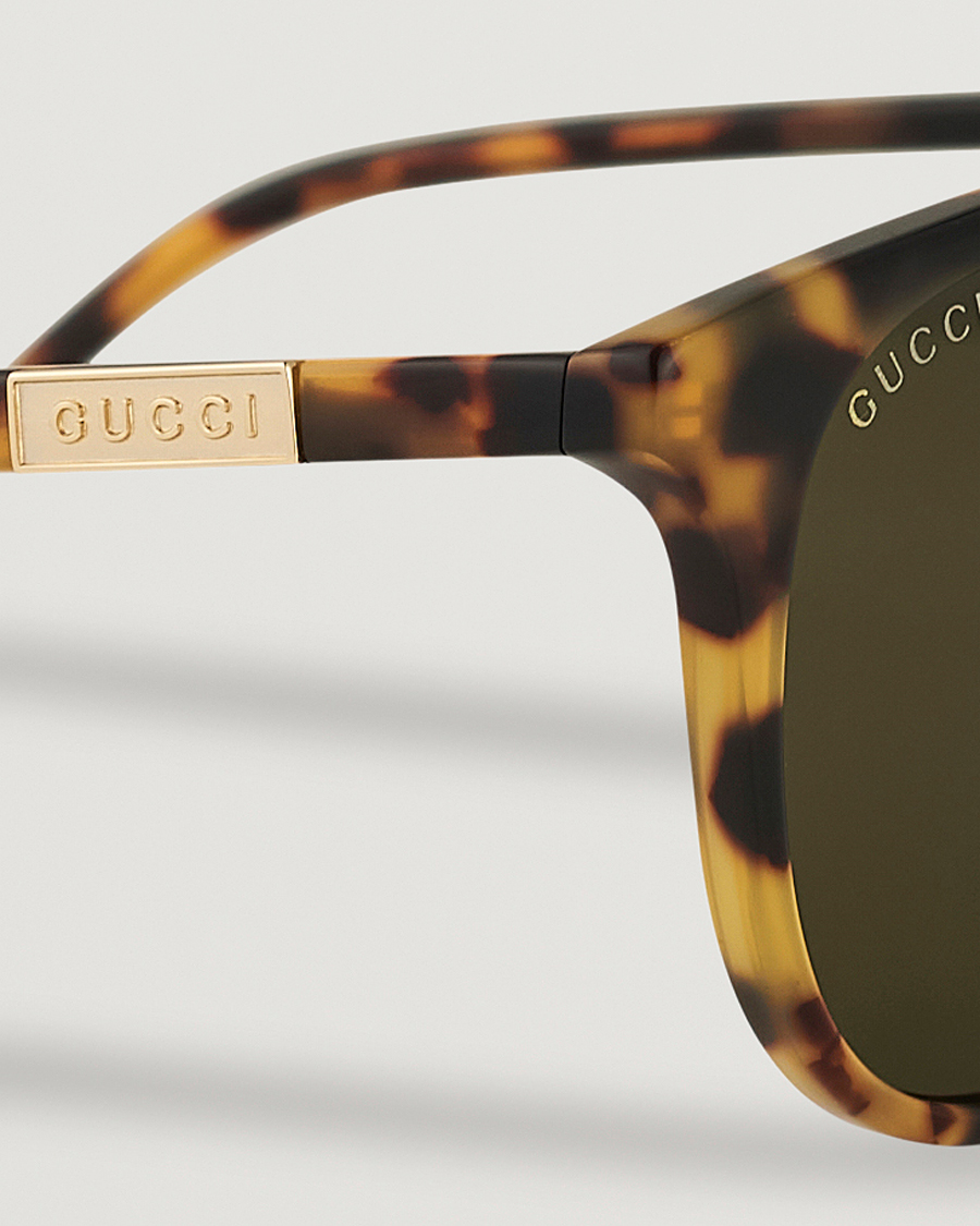 Homme | Gucci GG1157S Sunglasses Havana/Green | Gucci | GG1157S Sunglasses Havana/Green