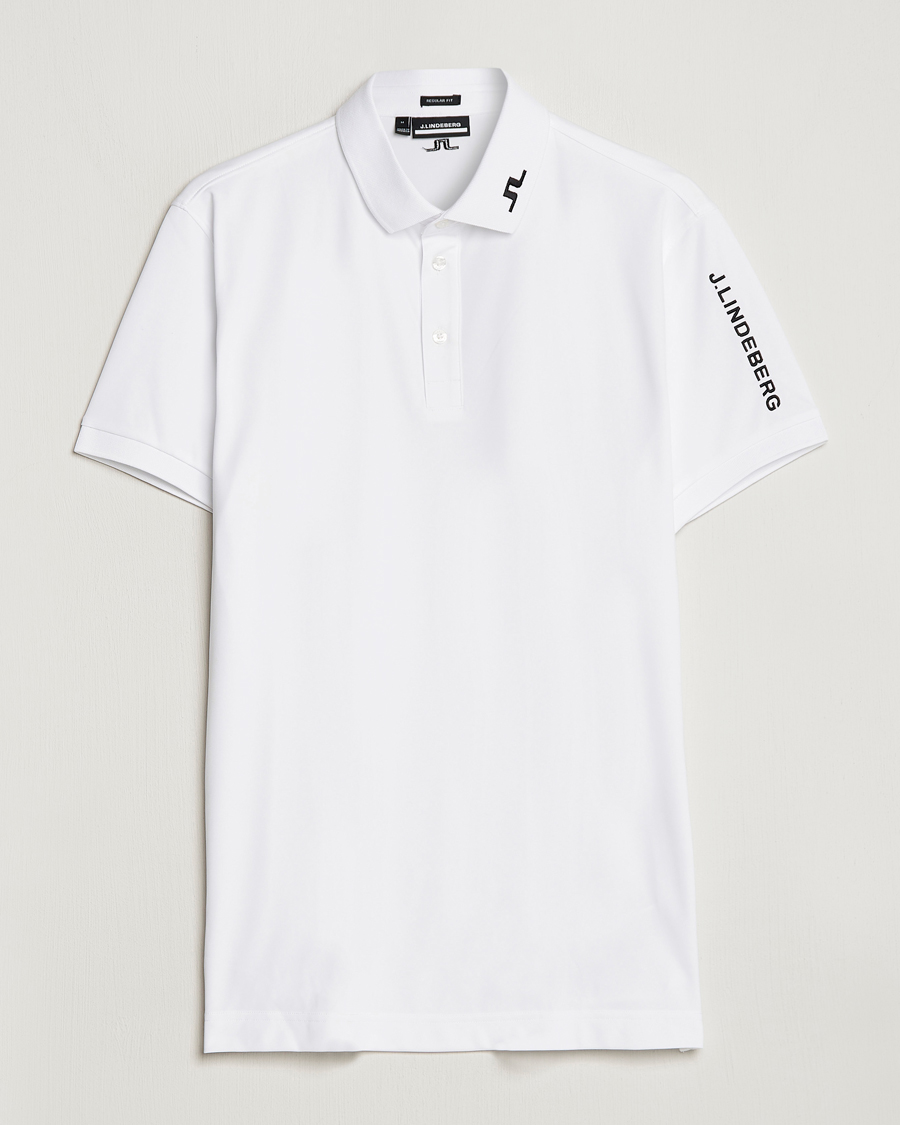 Homme | Polos | J.Lindeberg | Regular Fit Tour Tech Stretch Polo White