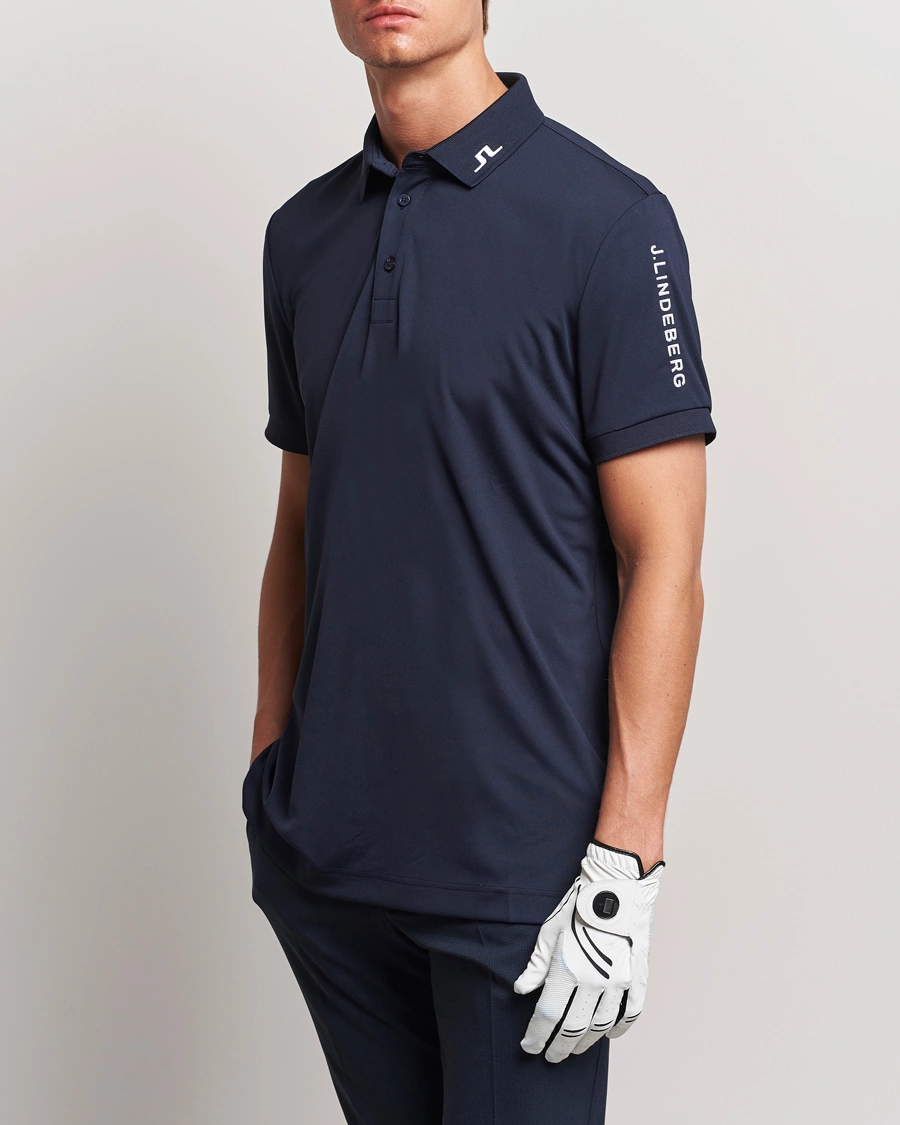 Homme | Polos | J.Lindeberg | Regular Fit Tour Tech Stretch Polo Navy