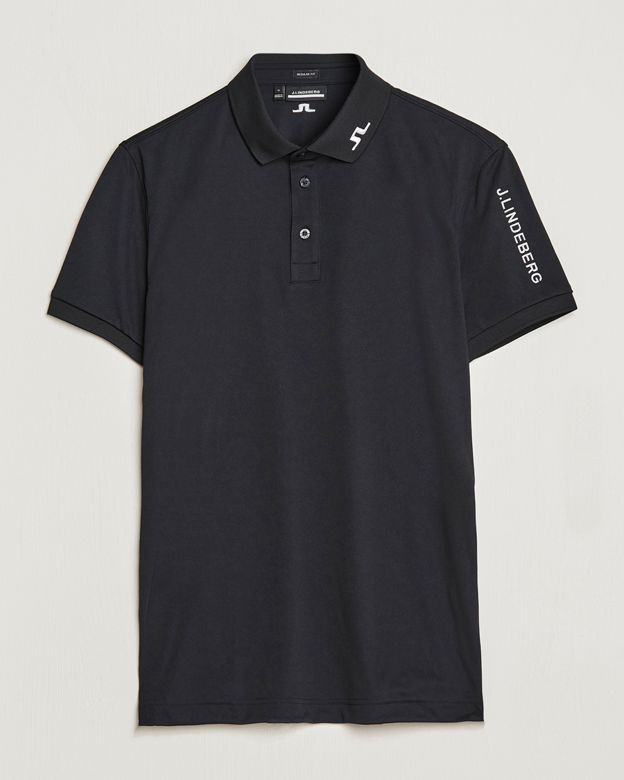 Homme | Polos | J.Lindeberg | Regular Fit Tour Tech Stretch Polo Black