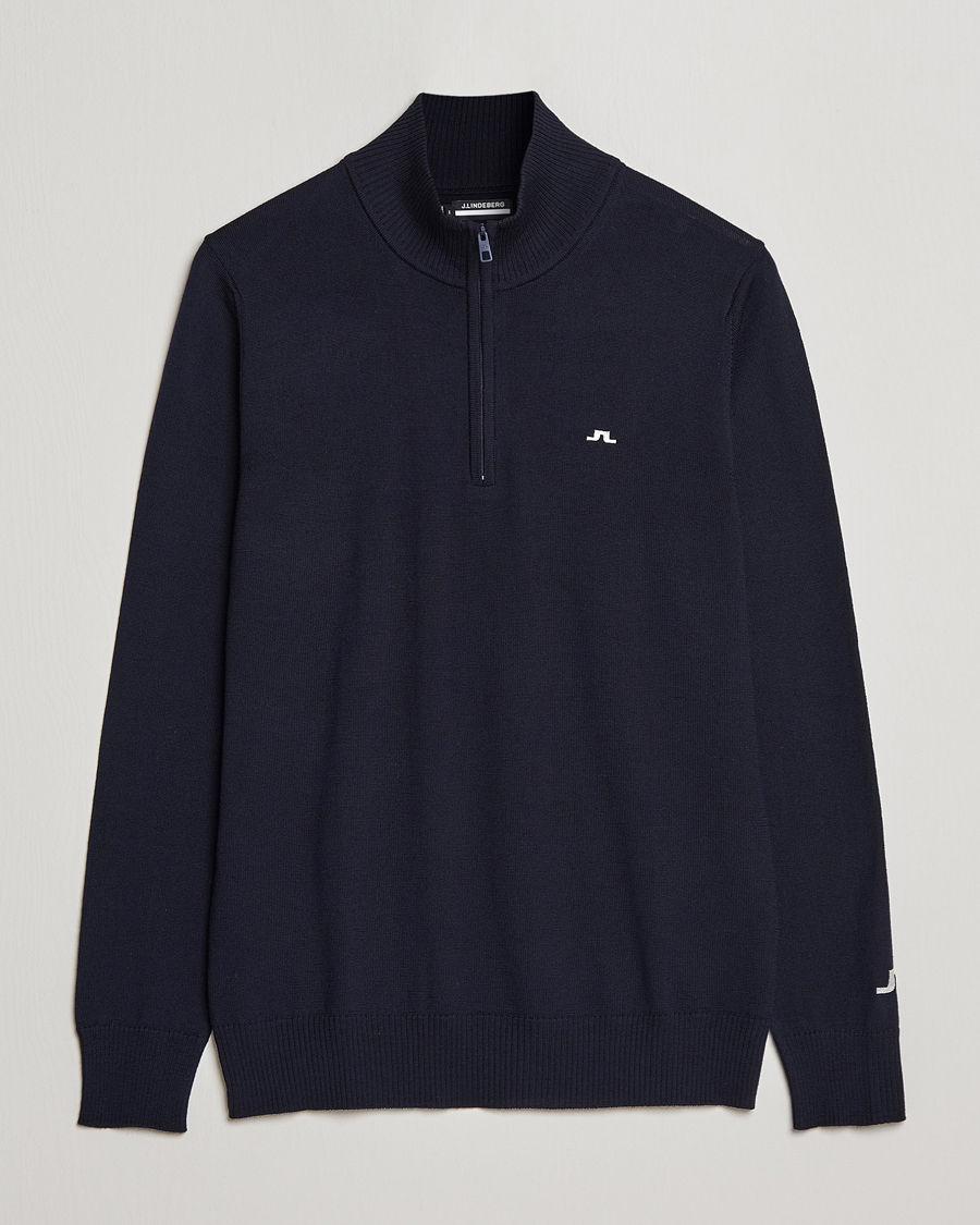 Homme | Pulls Et Tricots | J.Lindeberg | Kian Tour Merino Half Zip Navy