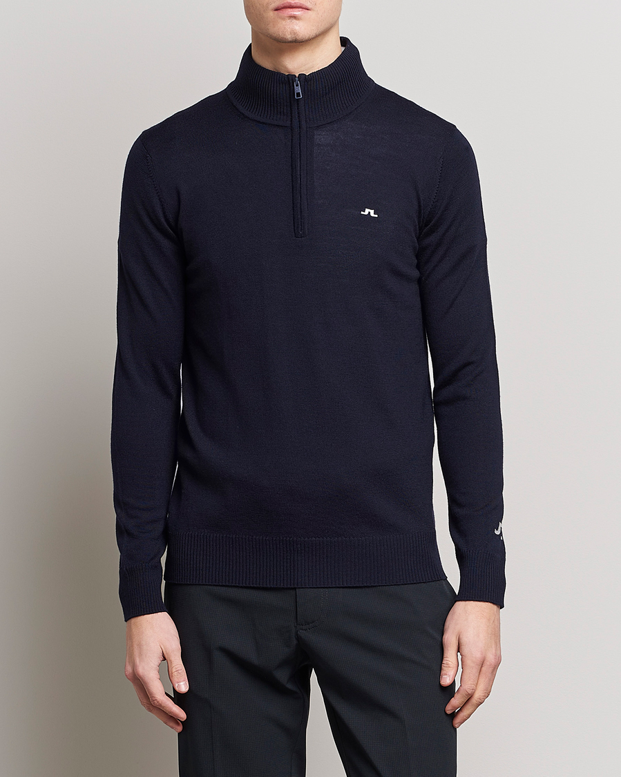 Homme | Pulls Et Tricots | J.Lindeberg | Kian Tour Merino Half Zip Navy