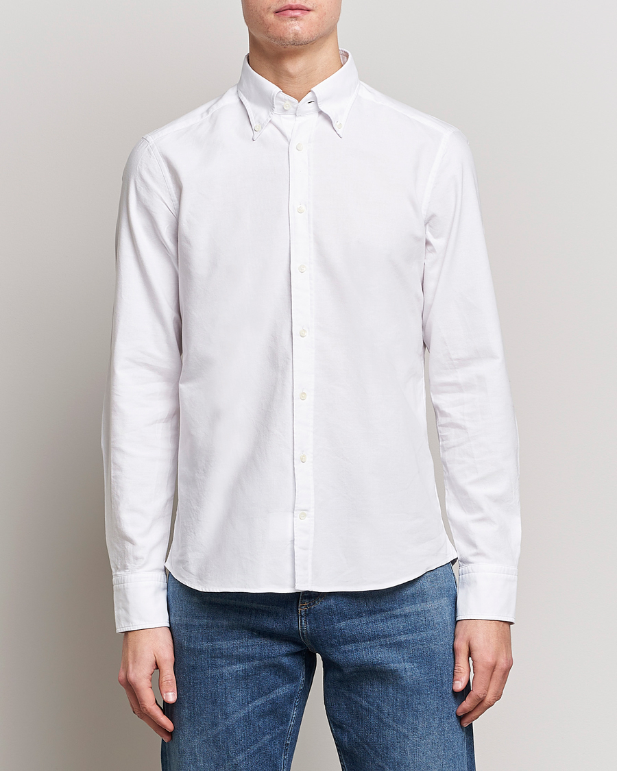 Homme | Chemises Oxford | Stenströms | Slimline Oxford Shirt White