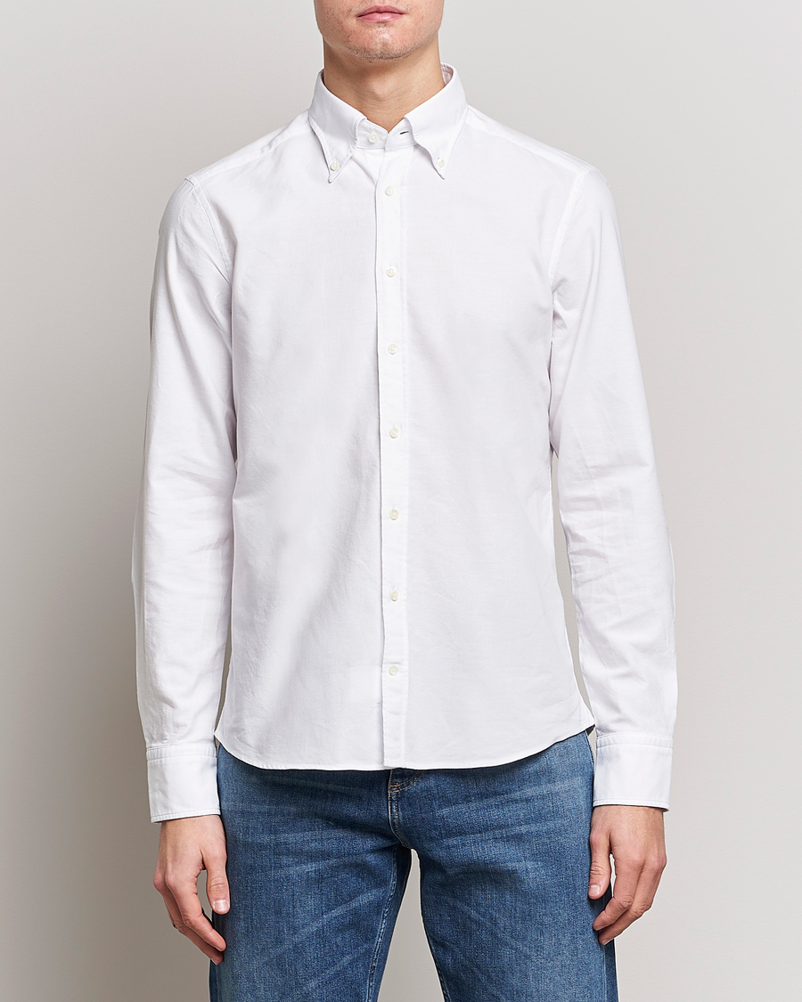 Homme | Chemises | Stenströms | Slimline Oxford Shirt White
