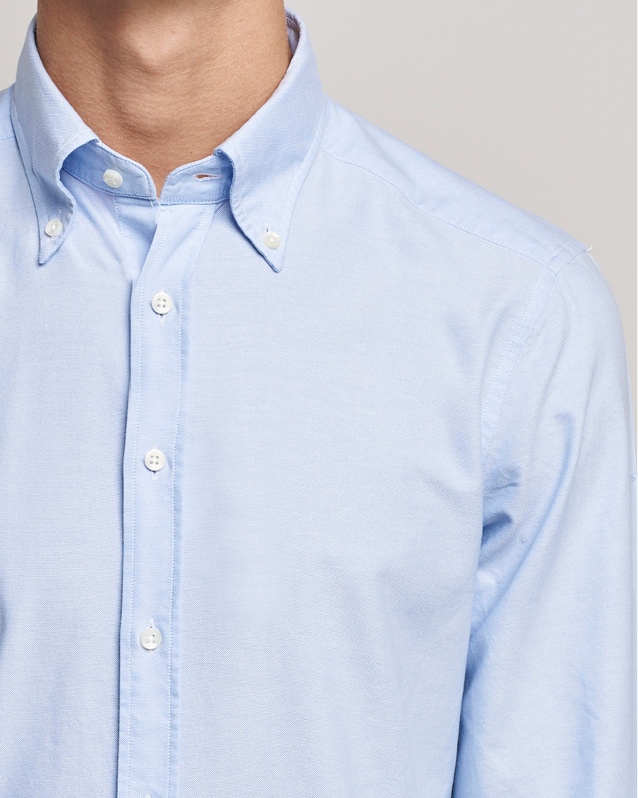 Homme | Chemises | Stenströms | Slimline Oxford Shirt Light Blue