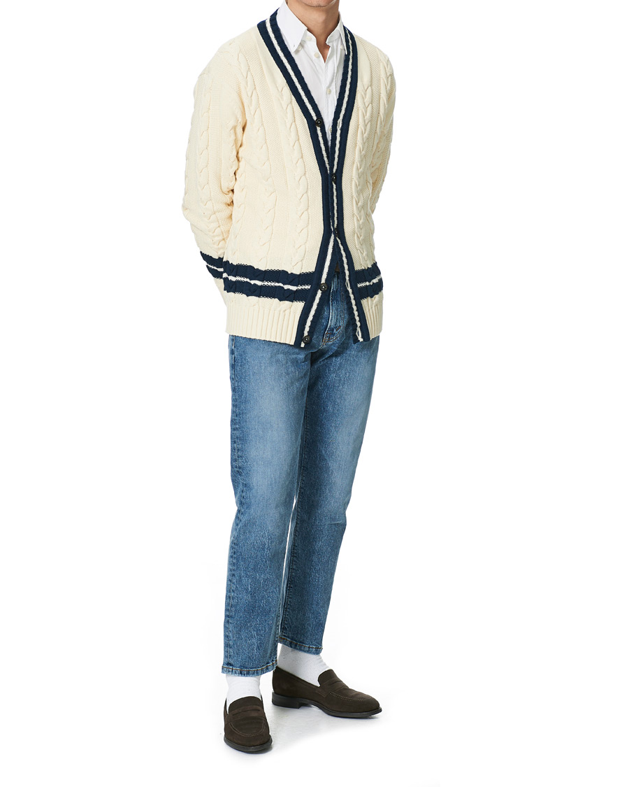 Homme | Pulls Et Tricots | Baracuta | Cotton Cable Cardigan Off White