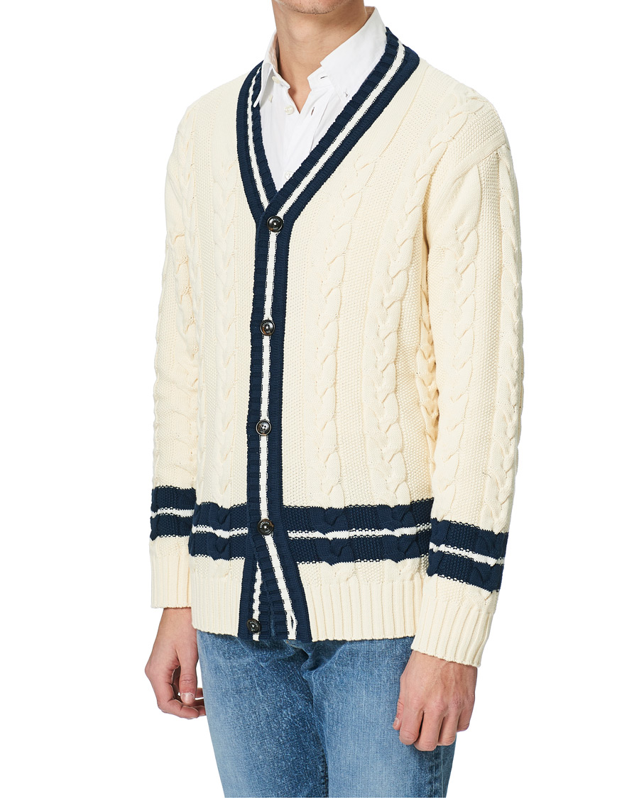 Homme | Pulls Et Tricots | Baracuta | Cotton Cable Cardigan Off White