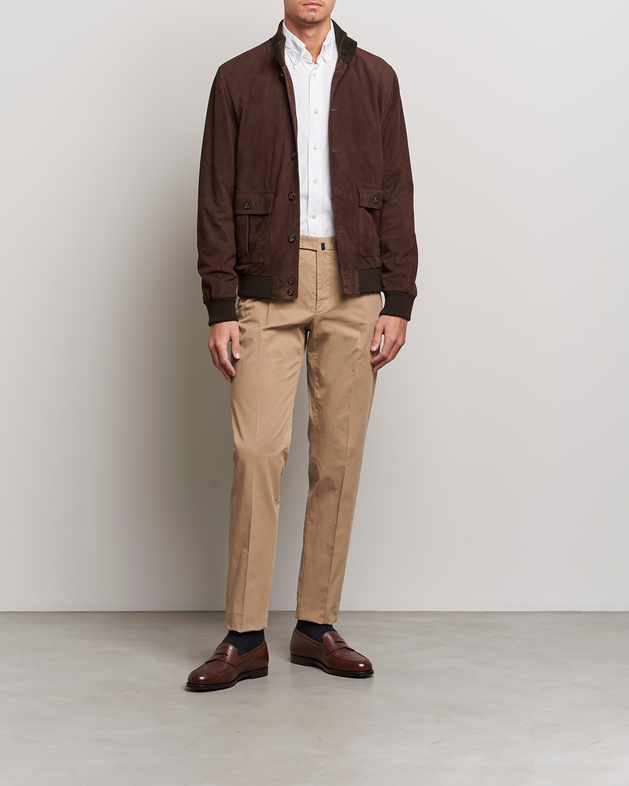 Homme | Pantalons | Incotex | Regular Fit Comfort Chinos Beige