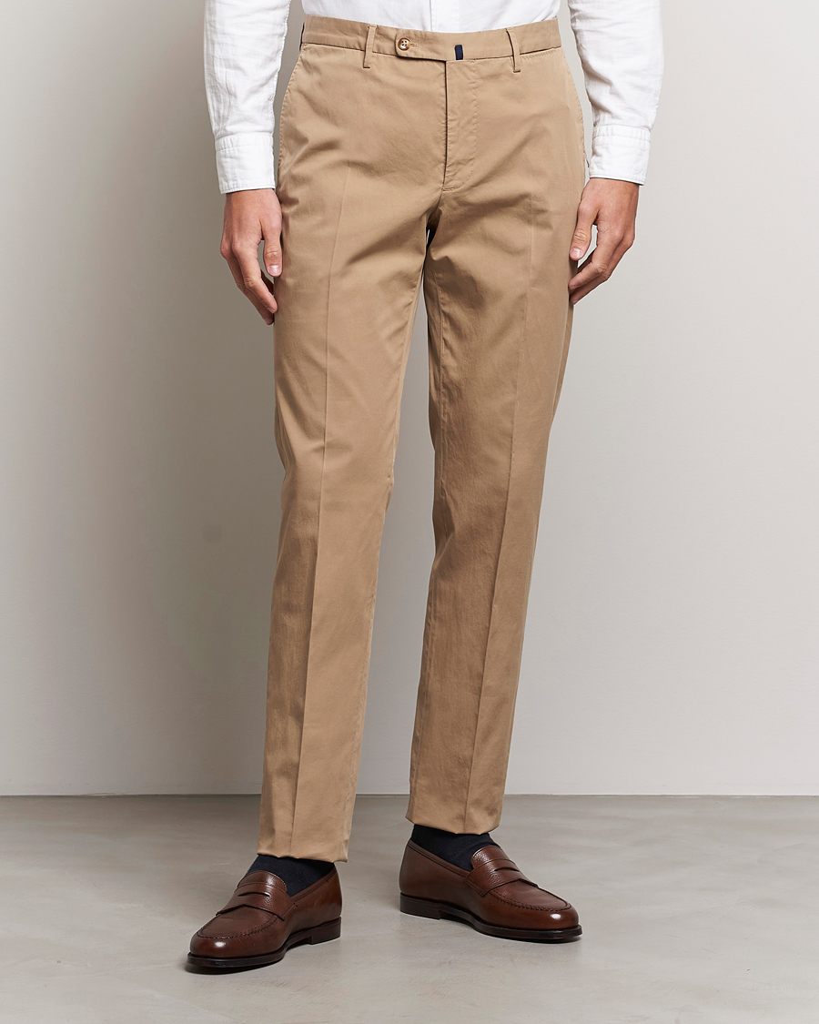 Homme | Pantalons | Incotex | Regular Fit Comfort Chinos Beige