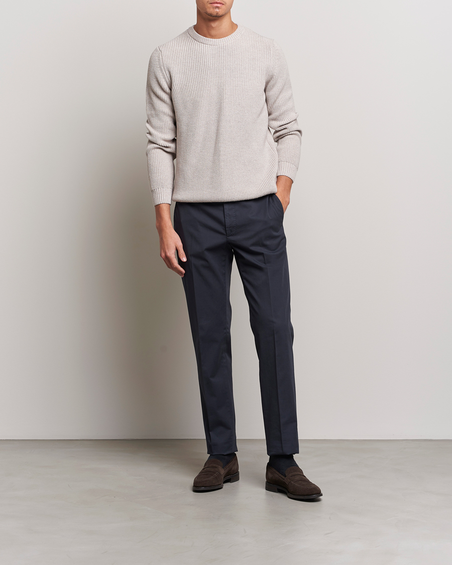Homme | Pantalons | Incotex | Regular Fit Comfort Chinos Navy