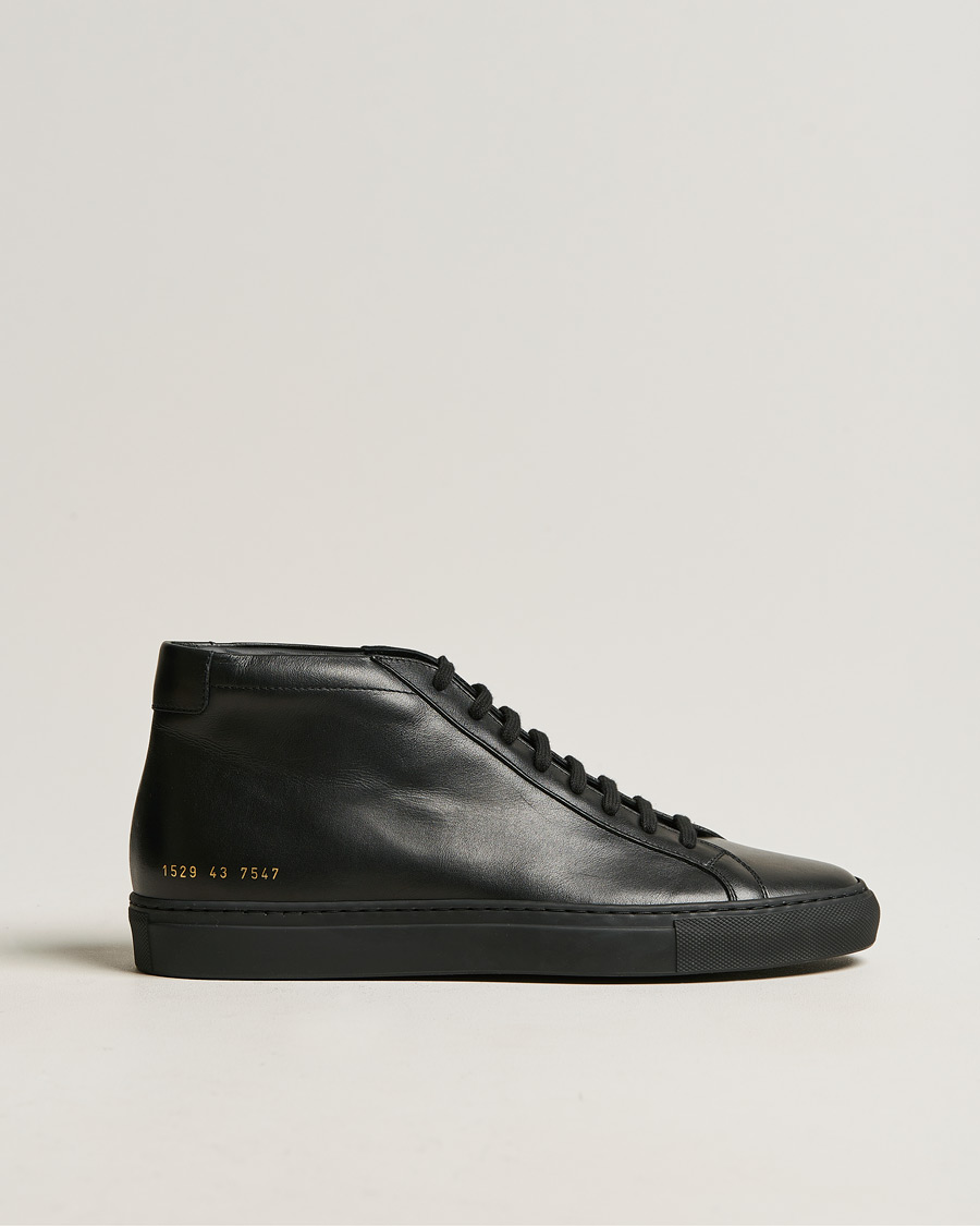Homme | Common Projects Original Achilles Leather High Sneaker Black | Common Projects | Original Achilles Leather High Sneaker Black