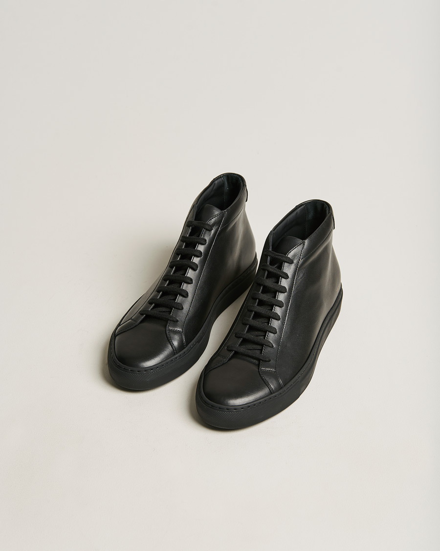 Homme | Common Projects Original Achilles Leather High Sneaker Black | Common Projects | Original Achilles Leather High Sneaker Black