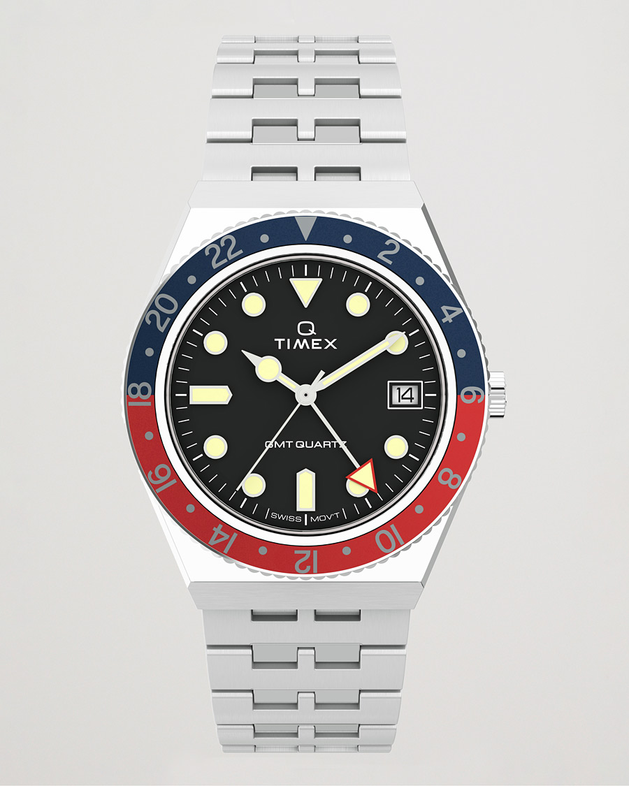 Homme | Timex Q Diver GMT 38mm Navy/Red | Timex | Q Diver GMT 38mm Navy/Red