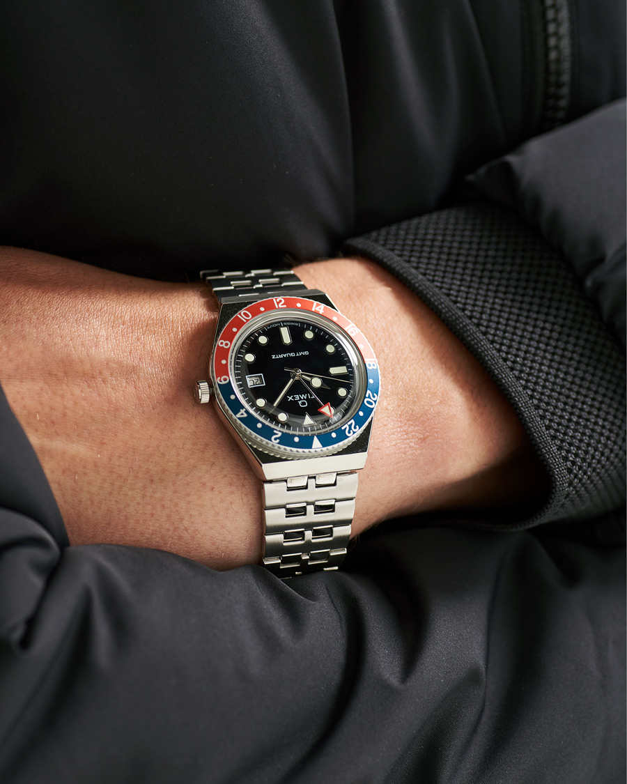 Homme | Timex Q Diver GMT 38mm Navy/Red | Timex | Q Diver GMT 38mm Navy/Red